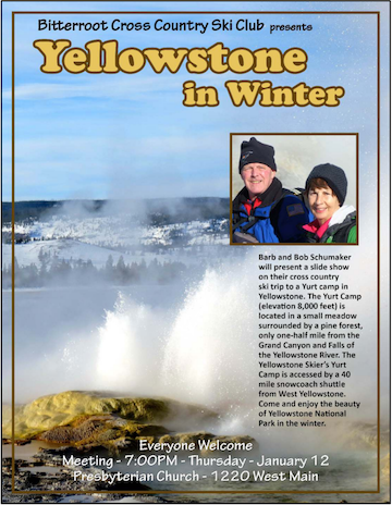 January 2017 Meeting – Yellowstone in Winter